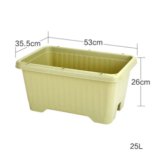 Grand pot de fleurs rectangulaire en plastique <span class=keywords><strong>Alice</strong></span> Family pour balcon, jardinière multifonctionnelle pour légumes, jardin et maison - Product Image 4