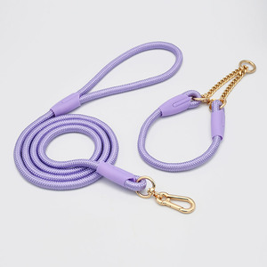 Tali dan Set kerah anjing nilon murah buatan tangan tersedia mewah tali traksi hewan peliharaan lembut besar kecil grosir - Product Image 2