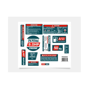 Dán chống UV Máy phát điện đặt thiết bị điện máy móc PVC an toàn cảnh báo nhãn - Product Image 3