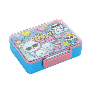Cartoon <b>Plastic</b> <b>Lunch</b> <b>Box</b> Rectangle Microwaveable Bento <b>Box</b> For Adults Office Students - Product Image 5