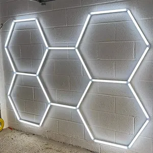 Luz de lavagem de carro hexagonal com chips LED de alta qualidade, moldura de alumínio transparente super brilhante