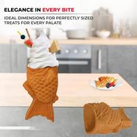 Gaufrier de poisson à bouche ouverte commercial Machine OEM ODMTaiyaki Machine à cône de gaufre de crème glacée avec machine de Taiyaki de crème glacée CE