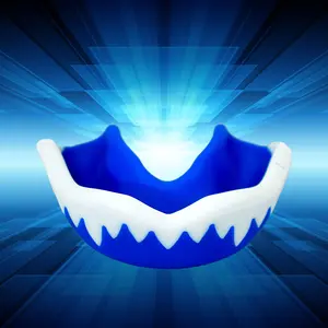 إيفا حارس الفم الملاكمة الرياضة حارس الأسنان الملونة شعار مخصص مع مربع من البلاستيك