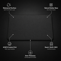 Tapis de Souris Gaming Premium Cartoon à Prix d'Usine, Imperméable, en Caoutchouc Antidérapant, en Stock