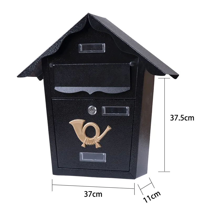 small mailbox metal wall mounted Residential Locking Office house shape Indoor locking mailbox