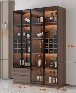 Экологичный винный шкаф-витрина, современный пристенный шкаф для гостиной со стеклянной дверцей, домашний буфет, кухонный шкаф - Product Image 1