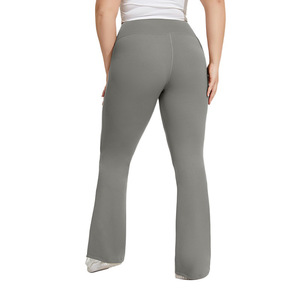 <span class=keywords><strong>Leggings</strong></span> de Yoga <span class=keywords><strong>Acampanados</strong></span> para Mujer Tallas Grandes con LOGO Personalizado, Efecto Segunda Piel, Cintura Alta, Levantamiento de Glúteos, Ropa Deportiva para Fitness y Yoga - Product Image 2
