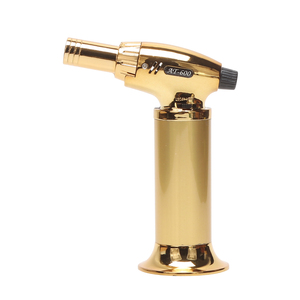 Logo personnalisé en gros coupe-vent métal <span class=keywords><strong>butane</strong></span> torche briquets Jet flamme cigarette torche briquet en gros pour cigare cuisine barbecue - Product Image 1