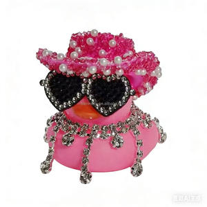 Ornement de tableau de bord de voiture en forme de canard diamanté - Décoration intérieure de voiture mignonne, <span class=keywords><strong>cadeau</strong></span> idéal - Product Image 2