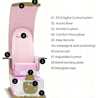 Pédicure électrique professionnelle de luxe portable haut de gamme moderne avec pompe de vidange sans tuyau pour salon de manucure et spa