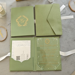 <span class=keywords><strong>Invito</strong></span> Matrimoniale di Lusso Stile Reale USA con Copertina Rigida, Lamina d'Oro, Velluto, Busta e Cartoncino RSVP - Product Image 5