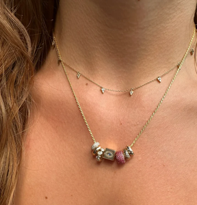 Personnalisé Construisez Votre Propre Collier De Charmes De Perles Pierre De Naissance Perles D'éternité DIY 18k Plaqué Or Étanche Résistant Au Ternir - Product Image 4