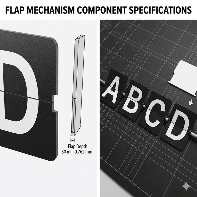 Custom Rectangle Split Flap Information Display Flip Board Signage System with UV-Resistant PVC Cover Eco-Friendly Accessories