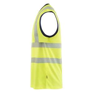 BLAKLADER - 357510133389 S/M Hi-Vis Camiseta sin mangas Hi-vis Amarillo/Azul Marino-EAN 7330509908709 ROPA DE TRABAJO DE LA HI-VIS - Product Image 3