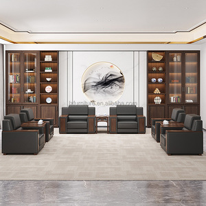 Nuevo Sofá de Recepción para Oficina, Estilo Chino, Moderno y Sencillo, Combinado con Mesa de Centro - Product Image 2