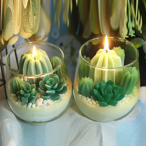 <span class=keywords><strong>Moule</strong></span> à bougie en silicone 3D en forme de succulente, pour bougies parfumées DIY - Product Image 4