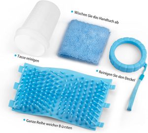 Gobelet de lavage des pieds pour animaux de compagnie Accessoire de bain pour chien et chat Nettoyeur automatique pour animaux de compagnie Brosse de bain pour animaux de compagnie - Product Image 2