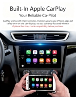 Autoradio Android 10.6 pouces 13 pouces universel avec écran tactile, lecteur multimédia, prise en charge de la caméra de recul, navigation