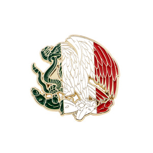 Aigle mexicain broche dessin animé métal Badge créatif anglais lettre bijoux médaille n'ont pas peur le mexicain est ici émail épinglette - Product Image 6