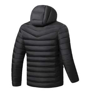 OEM ODM logotipo personalizado de los hombres de invierno al aire libre a prueba de viento chaqueta acolchada con capucha sólida chaquetas acolchadas para los hombres - Product Image 5