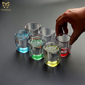 2.4 once bicchierini colorati da 70ml di Tequila in vetro Mini Base pesante, bicchiere piccolo per whisky, Tequila, Vodka e liquori - Product Image 5