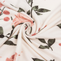 Tissu tricoté imprimé en soie de lait 100D respirant et très extensible pour housses de coussins de canapé et de chaise, motif personnalisé, poids moyen