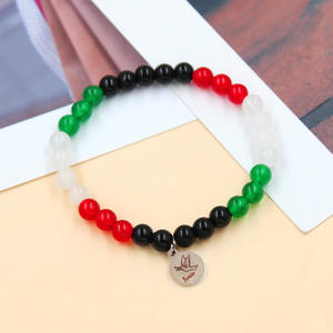 Bracelet de solidarité Palestine fait à la main pendentif colombe de la paix en métal et couleur perlée cadeau commémoratif de Palestine gratuit <span class=keywords><strong>soutien</strong></span> Palestine - Product Image 2