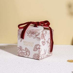 <span class=keywords><strong>Fiori</strong></span> della foresta piccola scatola di caramelle di carta con perle scatole regalo regalo di cioccolato imballaggio regalo di nozze scatole di caramelle - Product Image 2