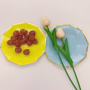 Pastel Đảng trang trí decagon tấm với logo vàng đồ ăn với vàng lá TRIM cho bé tắm đám cưới sinh nhật đảng - Product Image 4