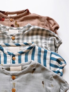Patpa Kids Wholesale Ice Short Sleeve Baby Rompers <strong>Muslin</strong> Onesies Baby <strong>Clothes</strong> - Product Image 2