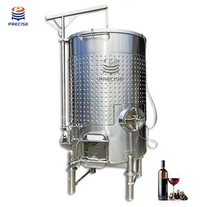 Stainless Steel Wine Fermenter Vessel Floating Lid 1000l With Floating Cap For Wine Cider Edible Oil Spirit