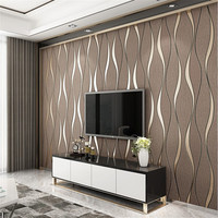 Papier peint mural auto-adhésif imperméable texturé en faux daim doux au toucher, motif géométrique moderne, pour hôtel, maison, mur d'accentuation intérieur