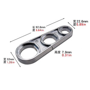 Faucet Aerator Removal Wrench Metric Stainless Steel Double End 16 20 24mm And 18 22 28mm For Installation And Repair - Product Image 2