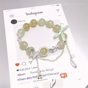 Trendy Colorful Sweet Fantasy Popcorn Cracked Beads <b>Bracelet</b> for Women Girls Butterfly Charm Pendant Hand <b>Beaded</b> <b>Bracelet</b> - Product Image 5