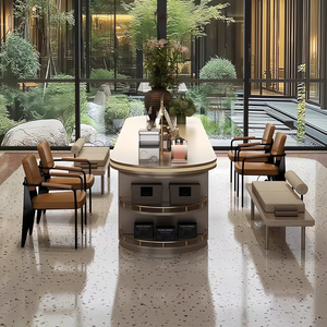 Bureaux de style <span class=keywords><strong>baroque</strong></span> pour salles d'étude, tables de lecture avec rangements pour bibliothèques, tables longues multifonctions en bois, table d'étude, <span class=keywords><strong>bibliothèque</strong></span> - Product Image 1