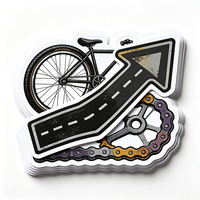 Autocollants de vélo Haoxuan Punk, en vinyle PVC blanc, pour chaîne et roue, graphiques de vitesse sur route, mats, imperméables et résistants à l'usure