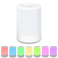 Lampe de nuit pratique pour chambre à coucher, pour adultes et enfants, lampe de nuit LED colorée, à piles, lampes de chevet