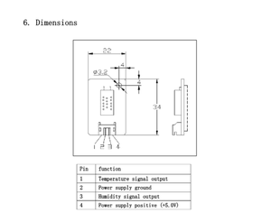 Cảm biến mô-đun nhiệt độ và độ ẩm HU-10S cho máy tạo độ ẩm và Máy hút ẩm, điều hòa không khí, máy ghi độ ẩm và bộ điều khiển - Product Image 6
