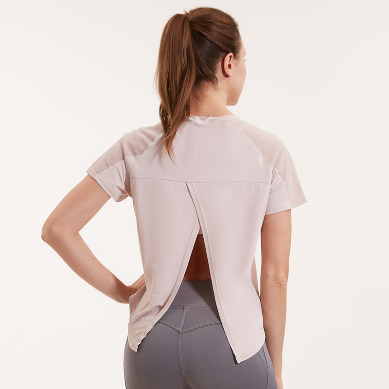 Popular Design Workout Women Sportswear Yoga Running Sports Shirt Yoga t Shirt for Women Quick Dry Backless Gym Shirts