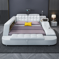Modernes automatisches Luxus massage bett mit Stauraum und LED-Leuchten Multifunktion ale Schlafzimmer möbel für Schule oder Wohnung
