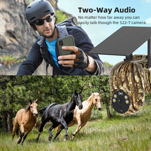 图雅EU-4G野生动物相机陷阱隐藏踪迹狩猎360度PTZ 10400毫安时电池6w太阳能电池板树色双向音频 - Product Image 5