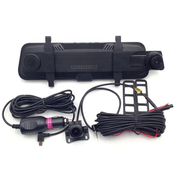 E-ace — rétroviseur caméra voiture avec double objectif 1080P, écran entièrement tactile, enregistreur de conduite numérique, boîte noire, DVR