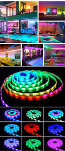 Tcwin ขายดีชุดไฟ LED <span class=keywords><strong>ซิงค์</strong></span>เพลงควบคุมด้วยเสียง5เมตร<span class=keywords><strong>สมา</strong></span>ร์ทแอปควบคุมเพลงซิงค์5050ไฟแถบ LED RGB - Product Image 6