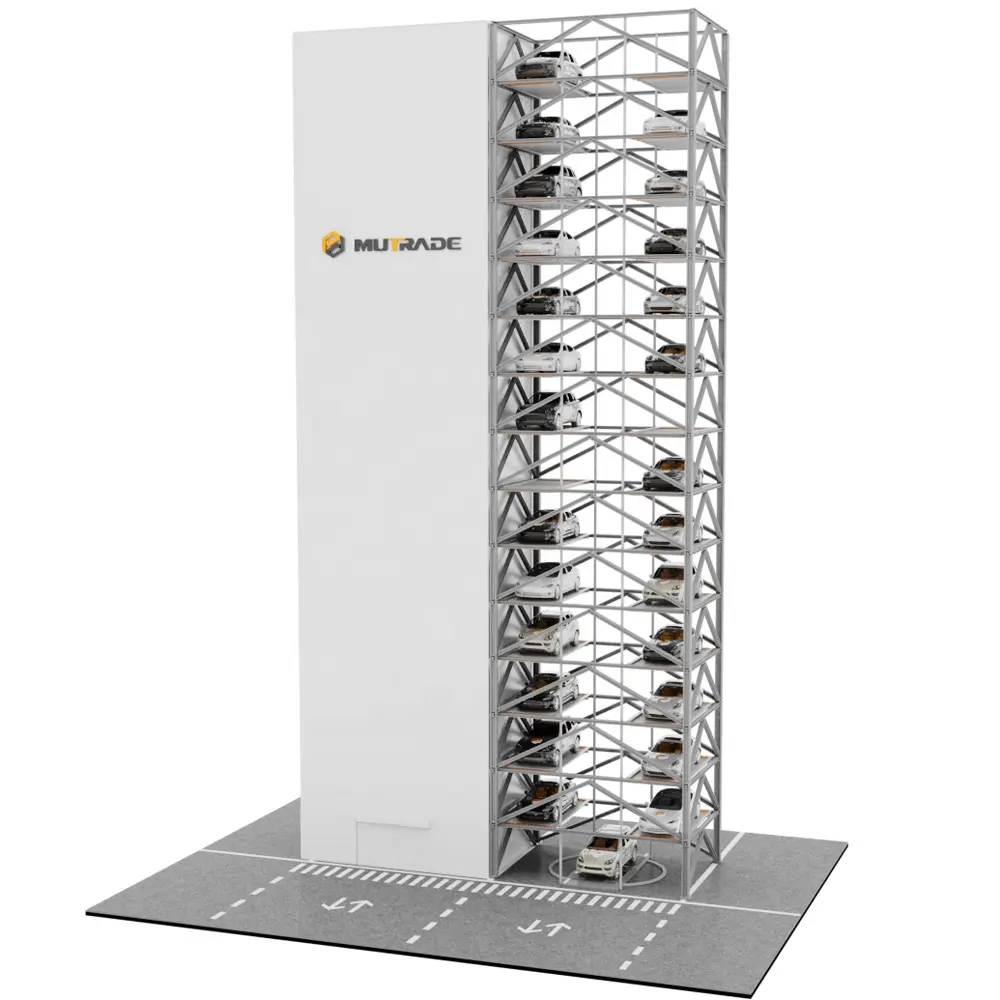 Sistema de torre de estacionamiento inteligente de robot mecánico de edificio de estacionamiento automatizado de varios niveles