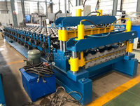Machine de formage à froid de tôles métalliques à double couche, machine à rouler les tôles ondulées, machine à fabriquer des tôles de toiture IBR