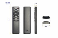 Télécommande Air Mouse vocale avec code fixe, gyroscope 6 axes, apprentissage IR pour ATV, Android TV Box, TV Stick, projecteur intelligent