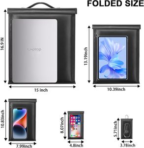 Sacs Faraday de grande taille avec poignée pour ordinateurs portables, tablettes, clés de voiture, téléphones - Product Image 3
