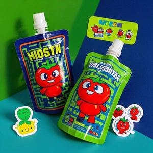 Custom Ketchup <b>Pouch</b> Dual Nozzle AR Game Collectible Reusable Spout Bag for Kids <b>Water</b>-Proof Flat Beer Beverages Meal Party - Product Image 3