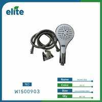 Elite Shower Head Set 1.5m Hose Chrome Finish Wall Mounted Round Brass Contemporary Design - Product Image 1
