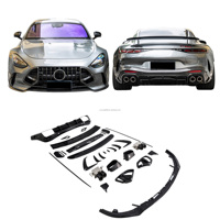 Kit carrosserie en fibre de carbone sèche pour Mercedes-Benz GT63S C192, style Babos, haute qualité, comprenant lèvre avant, jupes latérales, diffuseur et spoiler.